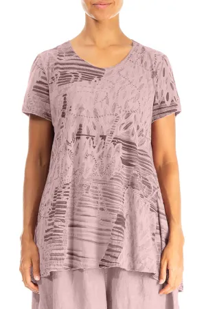 Powder Pink Serenity Cotton Jersey Tunic Top