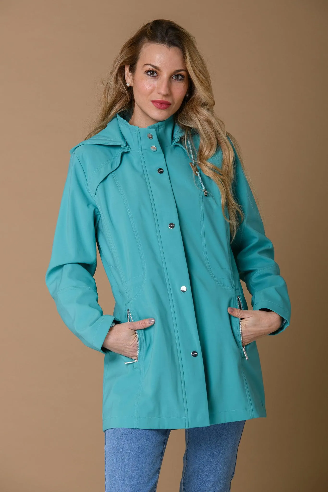 Print Lining Outdoor Jacket - Green