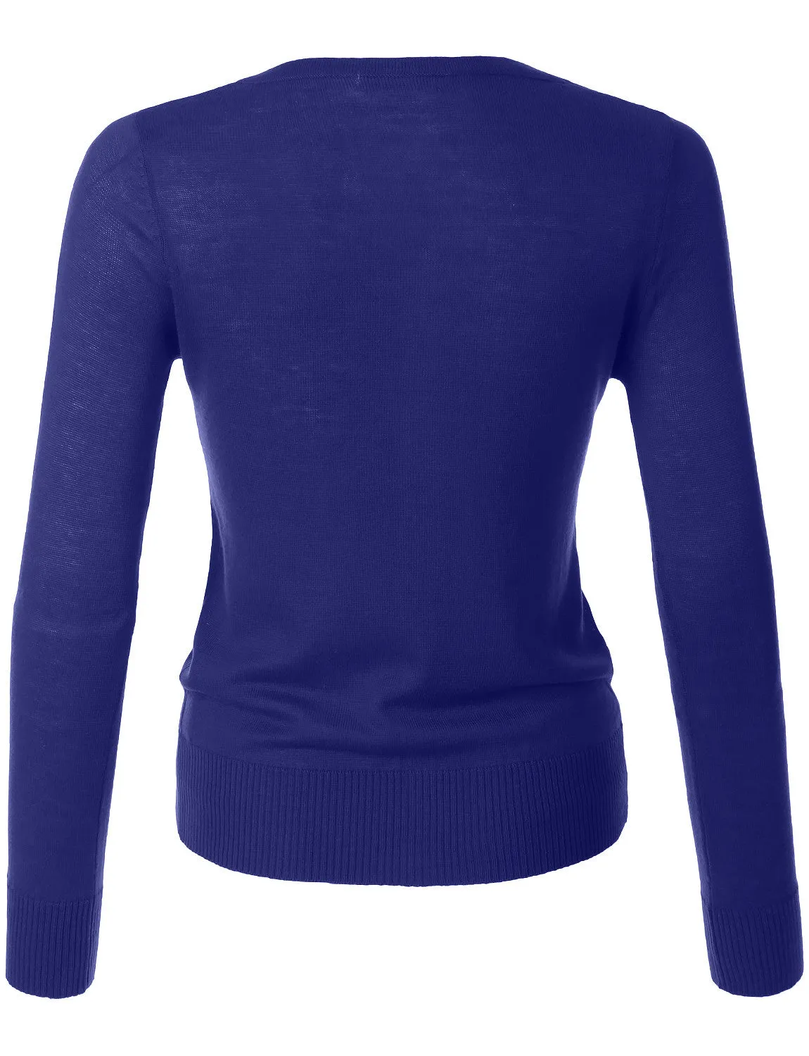 Round Neck Fine Knit Cardigan