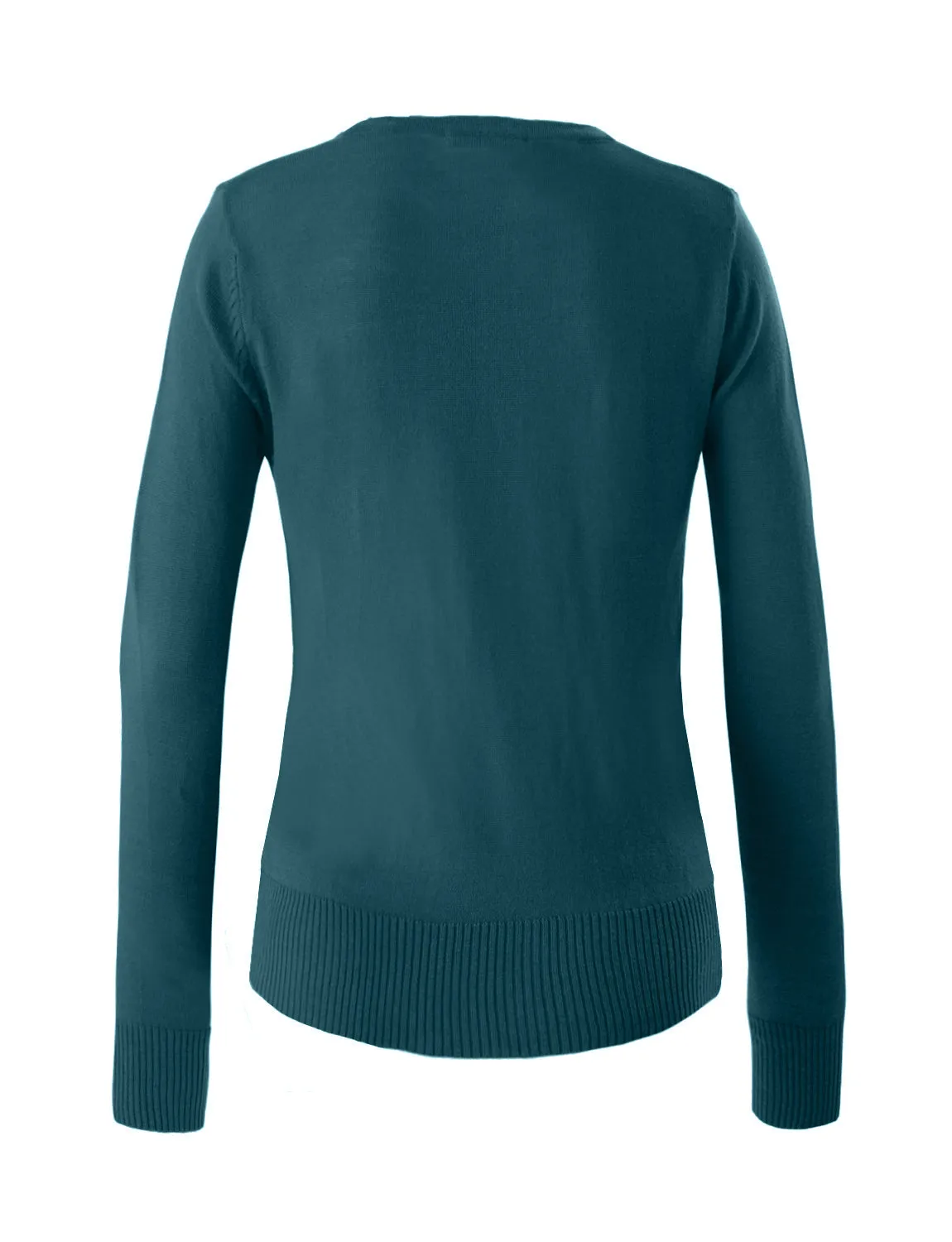 Round Neck Fine Knit Cardigan