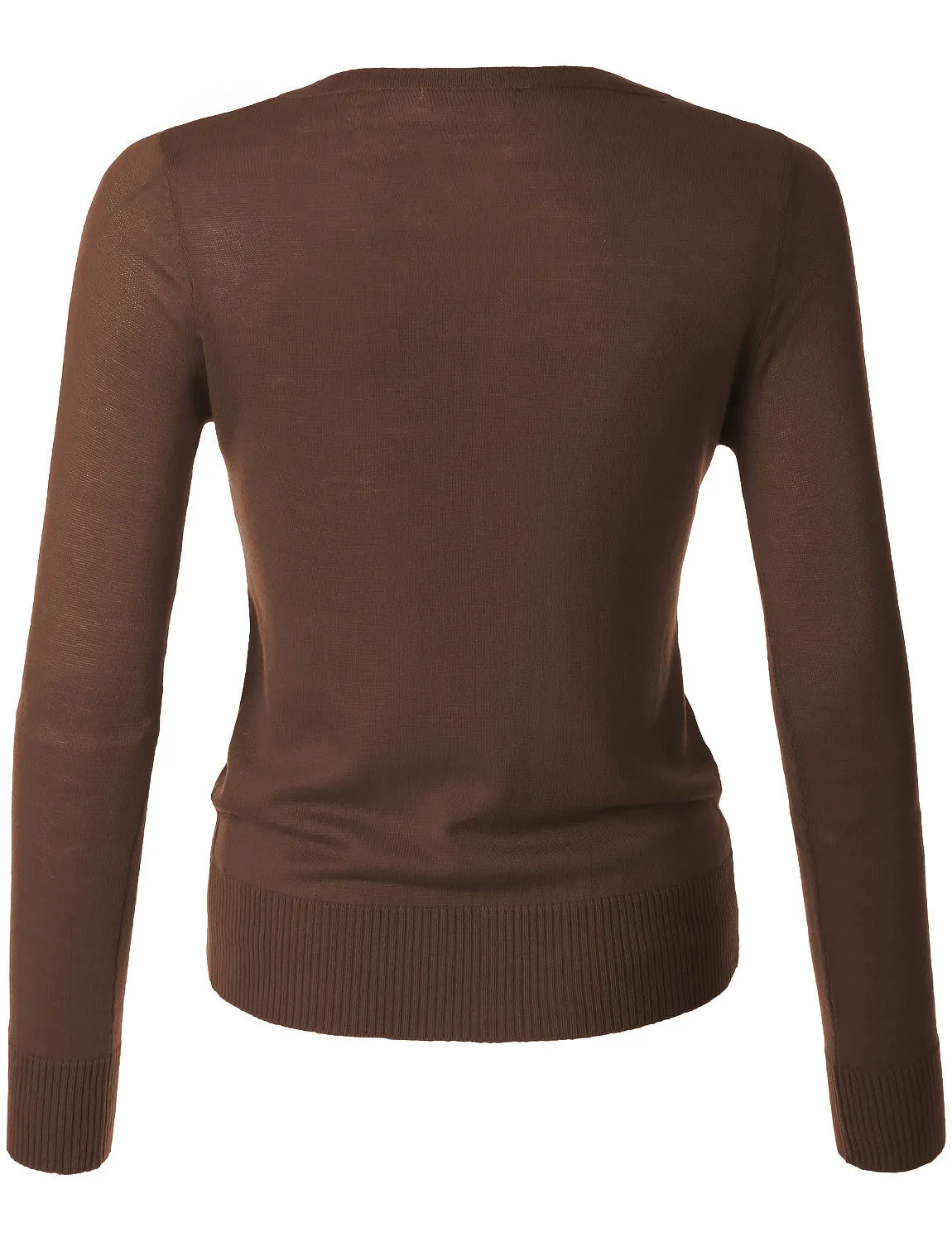 Round Neck Fine Knit Cardigan