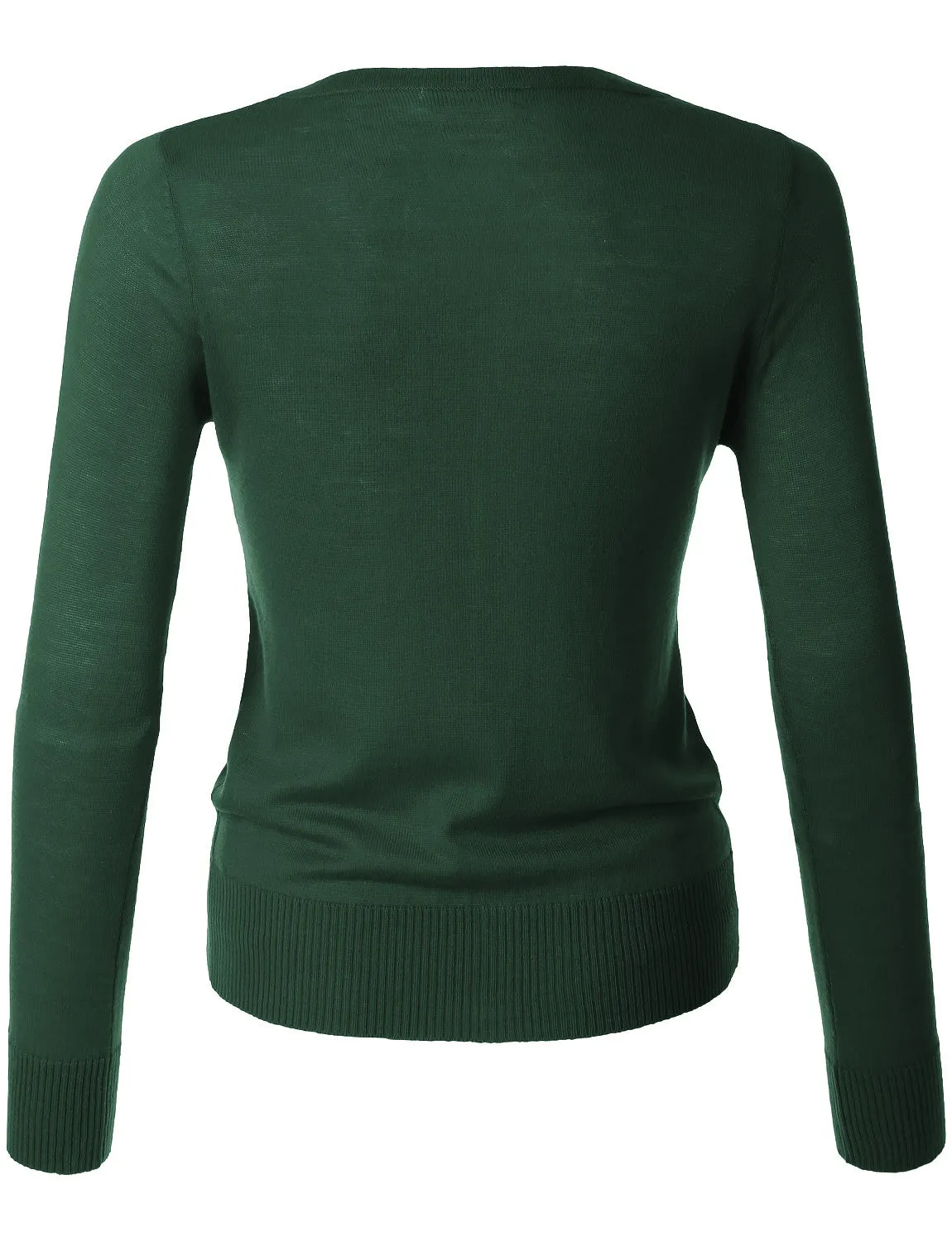 Round Neck Fine Knit Cardigan