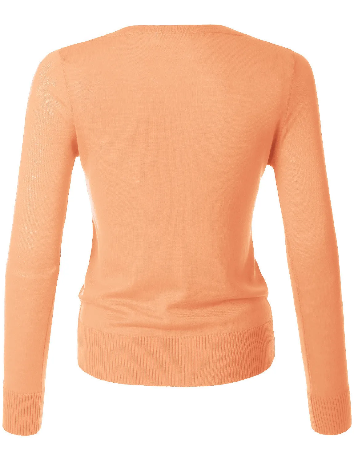 Round Neck Fine Knit Cardigan