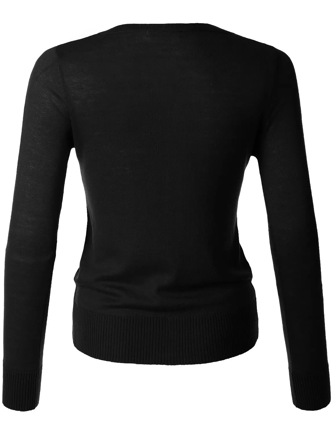 Round Neck Fine Knit Cardigan