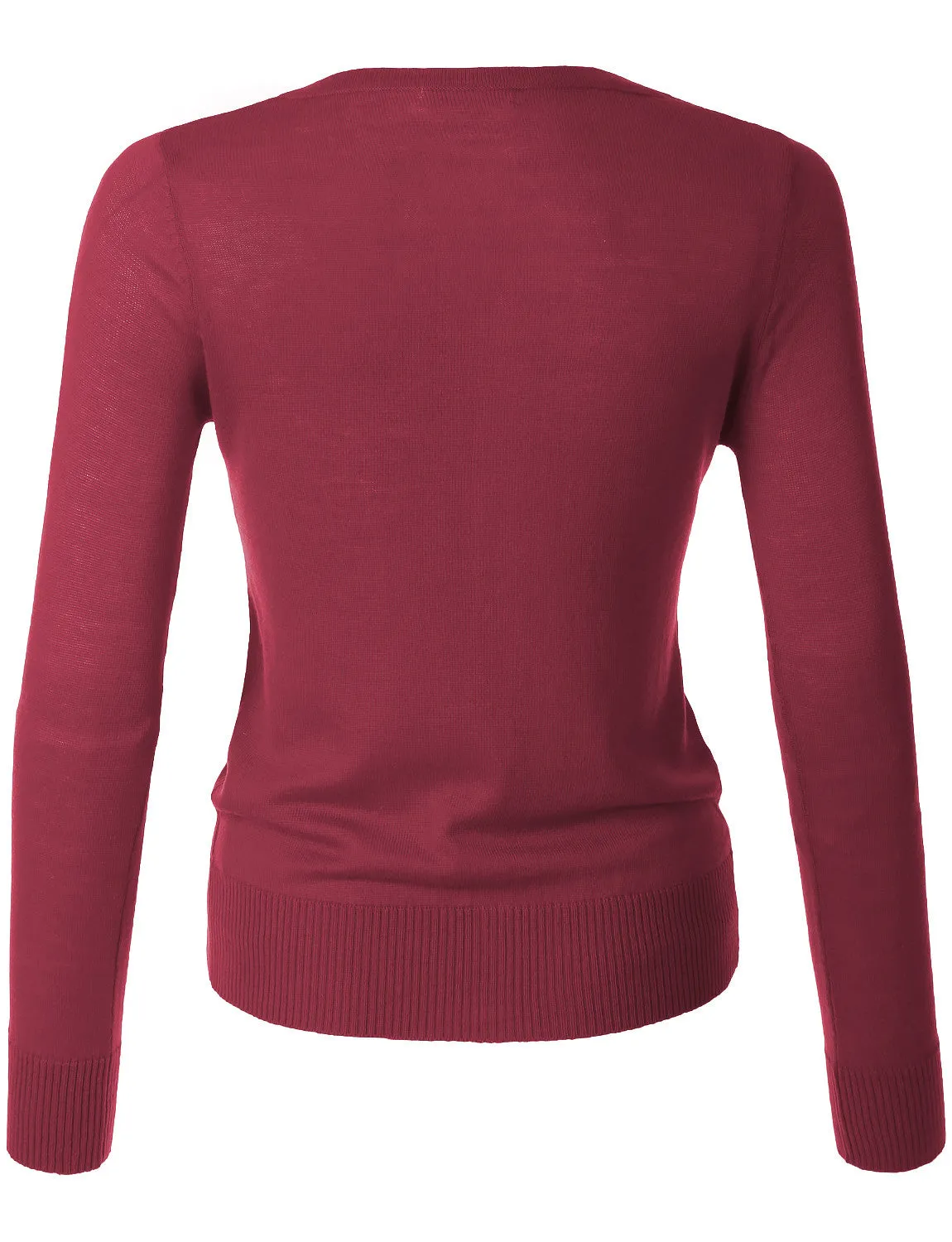 Round Neck Fine Knit Cardigan