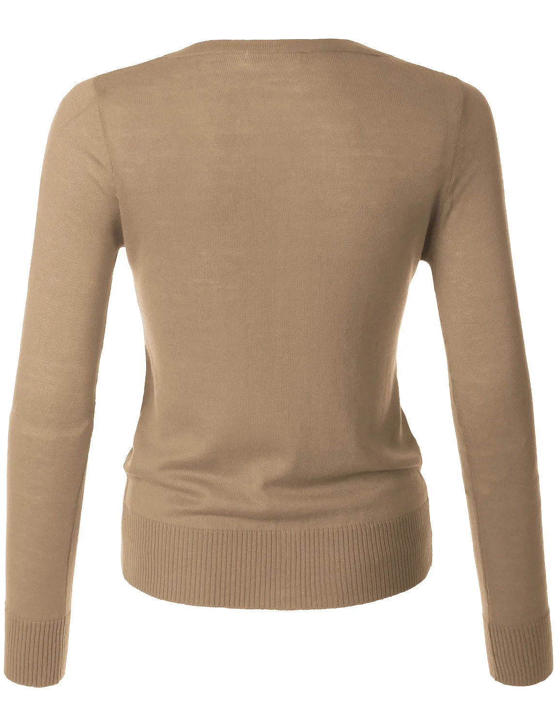 Round Neck Fine Knit Cardigan