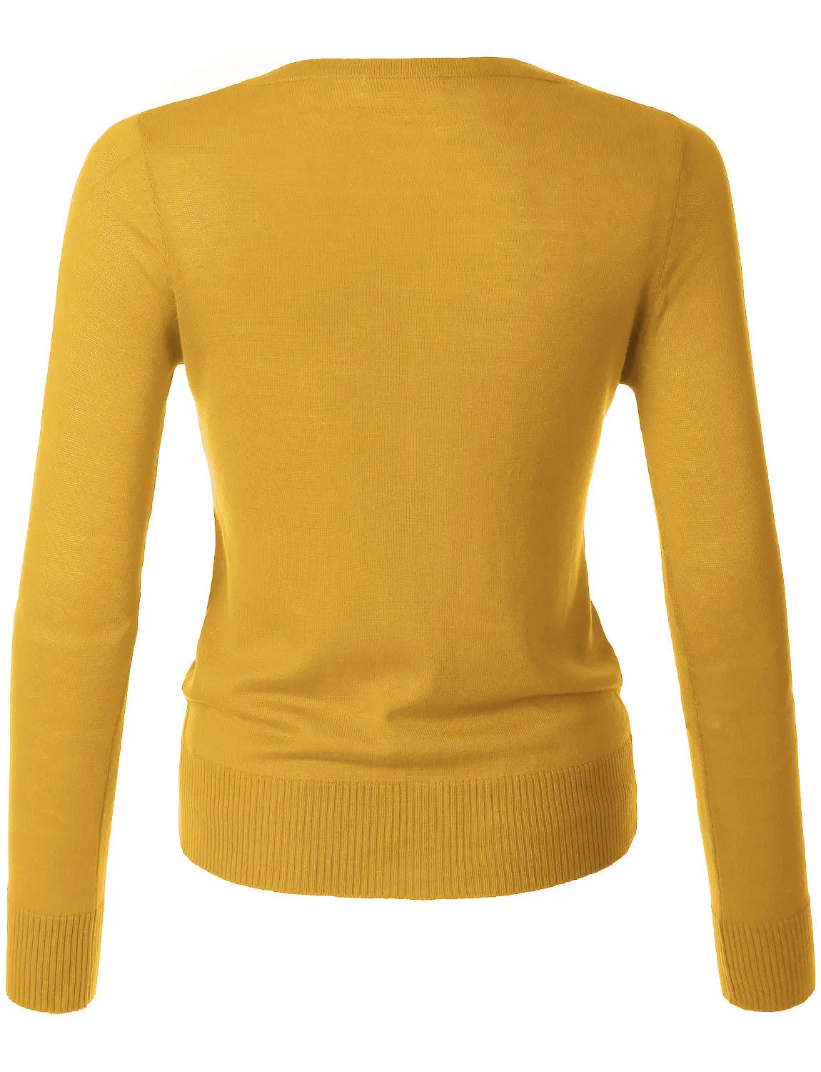 Round Neck Fine Knit Cardigan