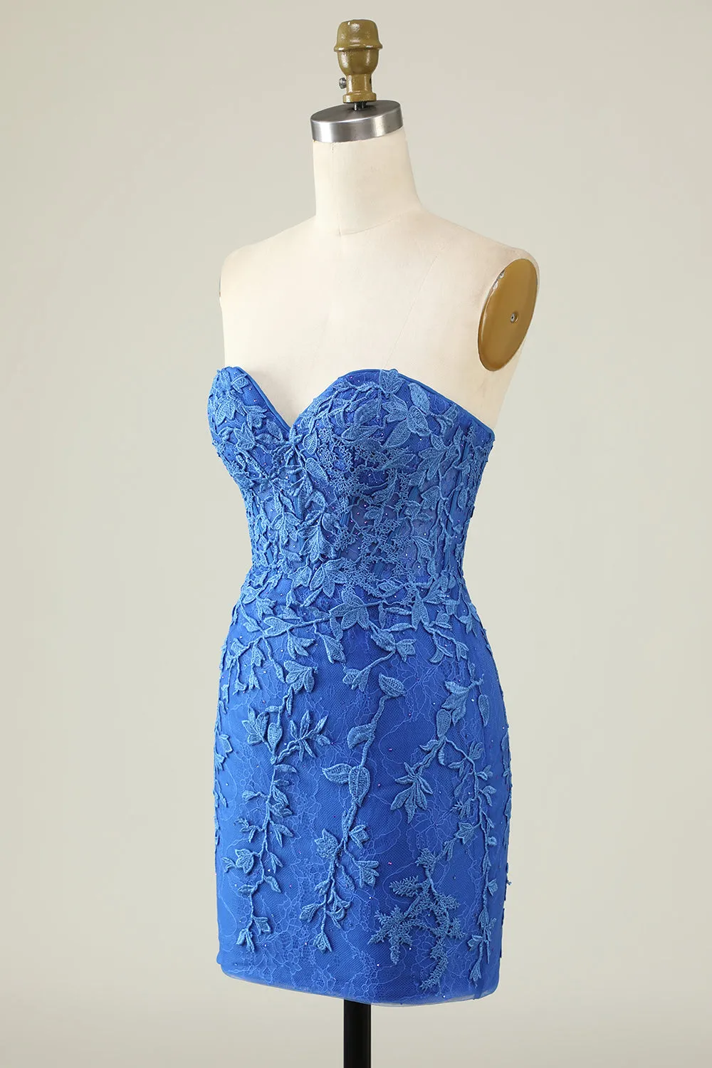 Royal Blue Sweetheart Tight Homecoming Dress with Appliques