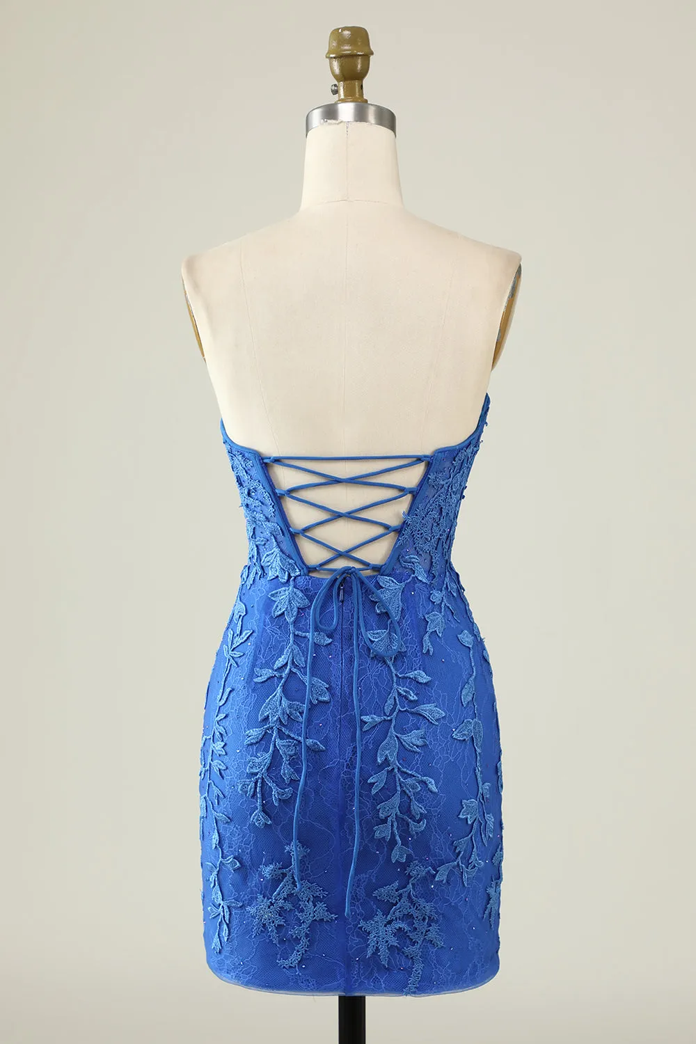 Royal Blue Sweetheart Tight Homecoming Dress with Appliques