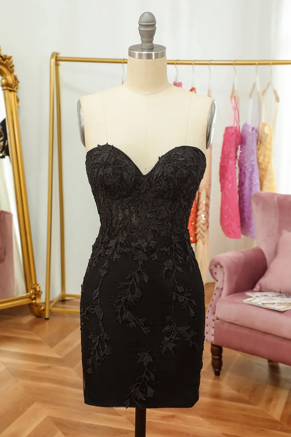 Royal Blue Sweetheart Tight Homecoming Dress with Appliques