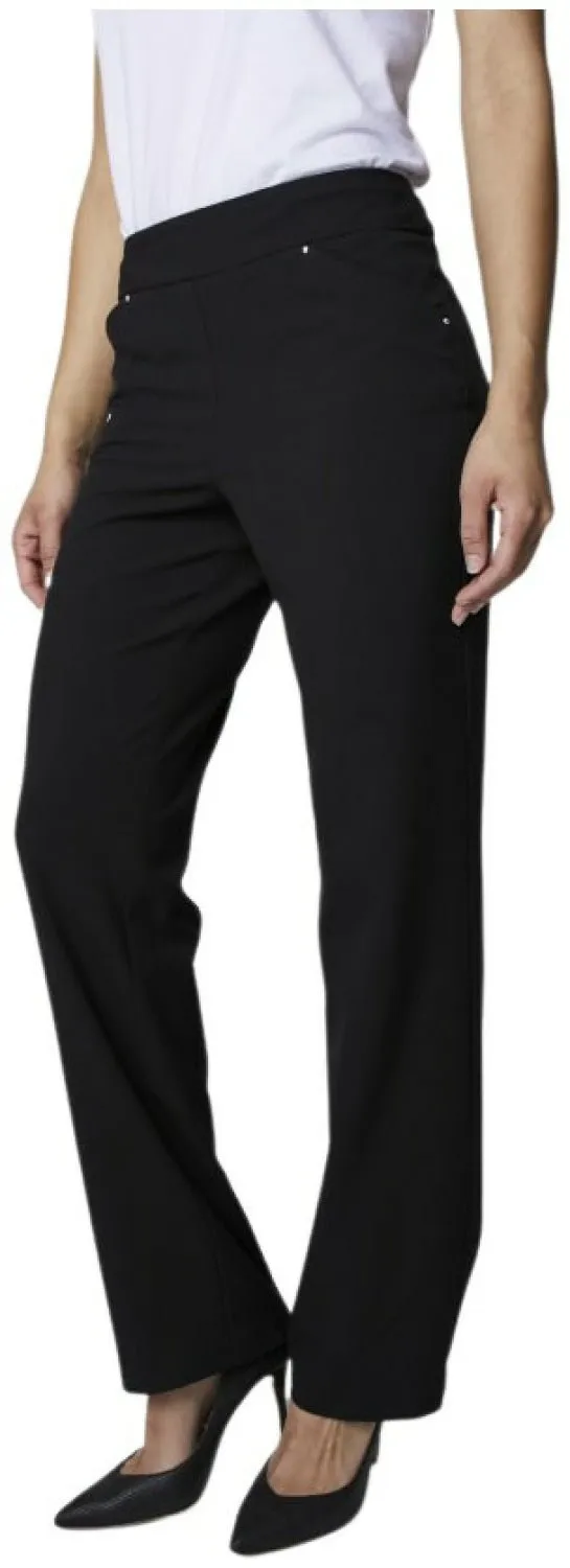 Roz & Ali Secret Agent Pull On Tummy Control Pants Cateye Pockets with Rivets
