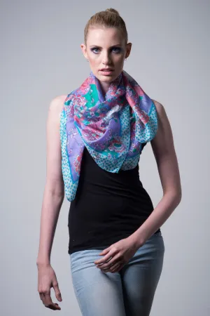 Silk scarf W - 4 designs