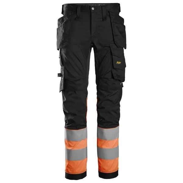 Snickers Workwear 6234 High-Vis Class 1 Stretch Trousers Holster Pockets