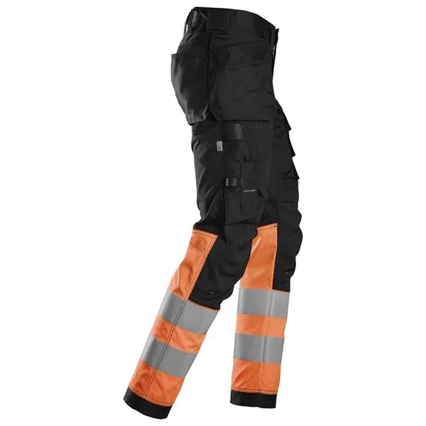 Snickers Workwear 6234 High-Vis Class 1 Stretch Trousers Holster Pockets