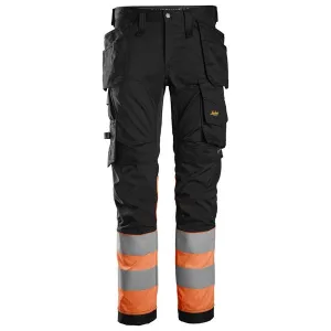 Snickers Workwear 6234 High-Vis Class 1 Stretch Trousers Holster Pockets