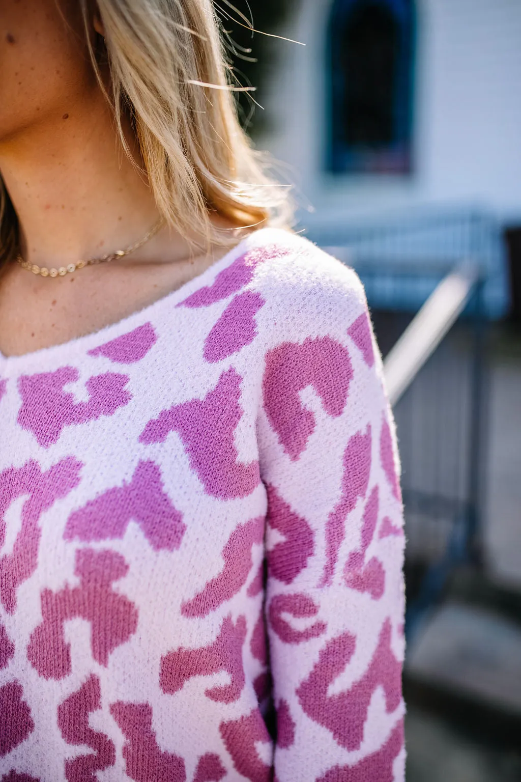 Sweet On You Mauve Leopard Sweater