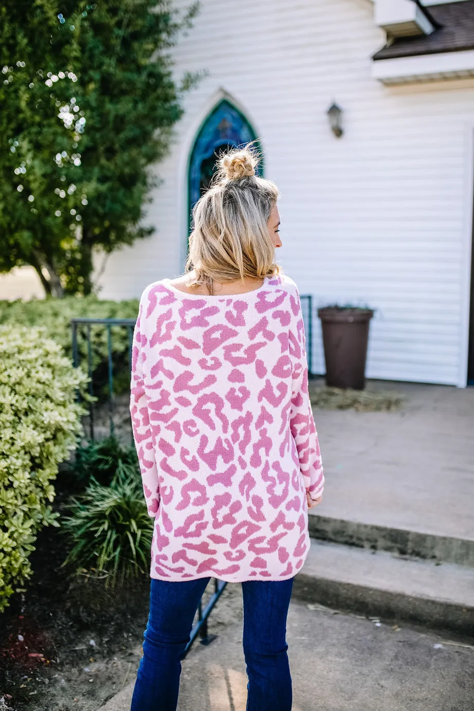 Sweet On You Mauve Leopard Sweater