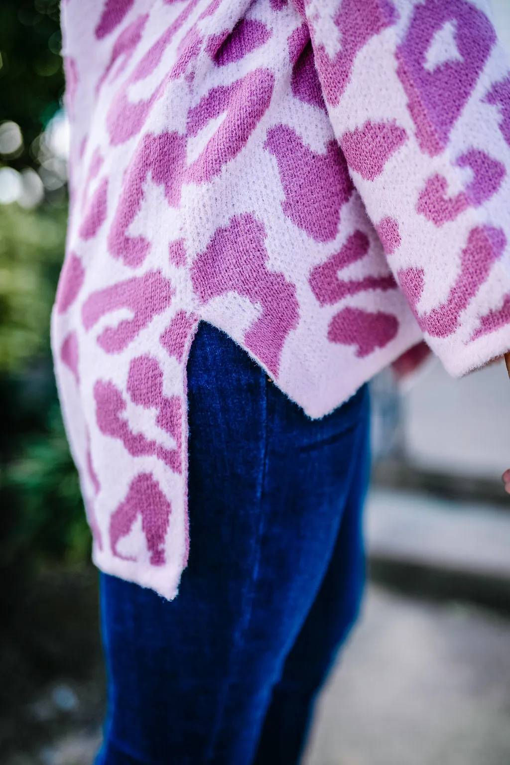 Sweet On You Mauve Leopard Sweater