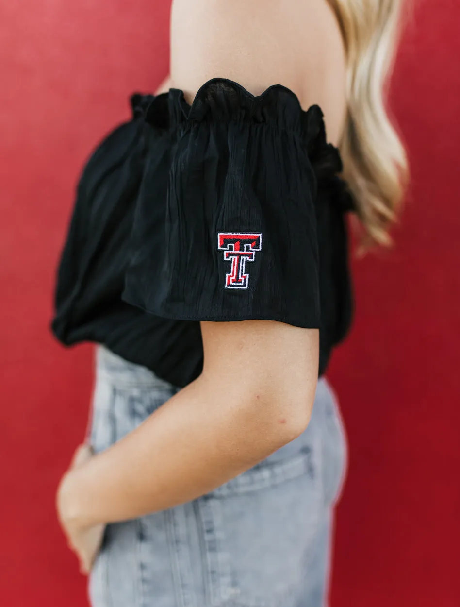 Texas Tech Double T "Rover" Crinkle Top