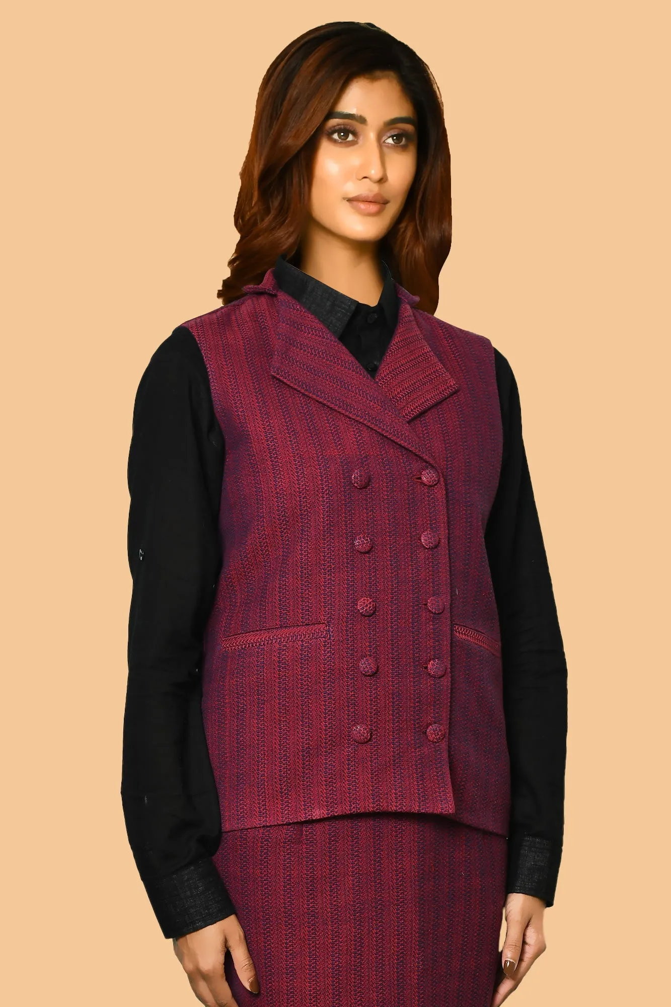 Trisha Handloom Pure Cotton Waist-Coat