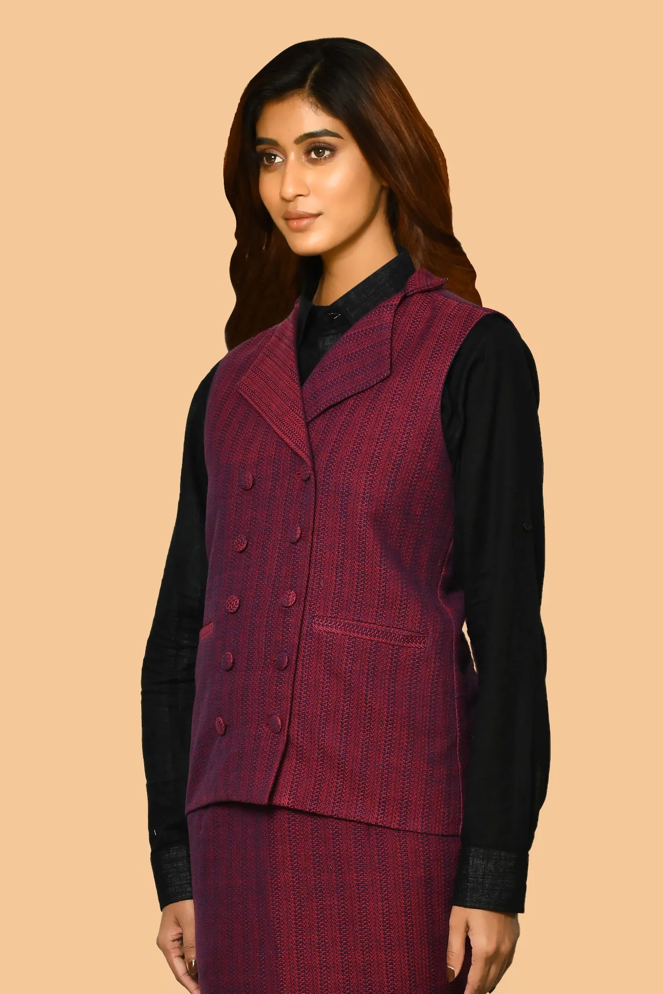Trisha Handloom Pure Cotton Waist-Coat