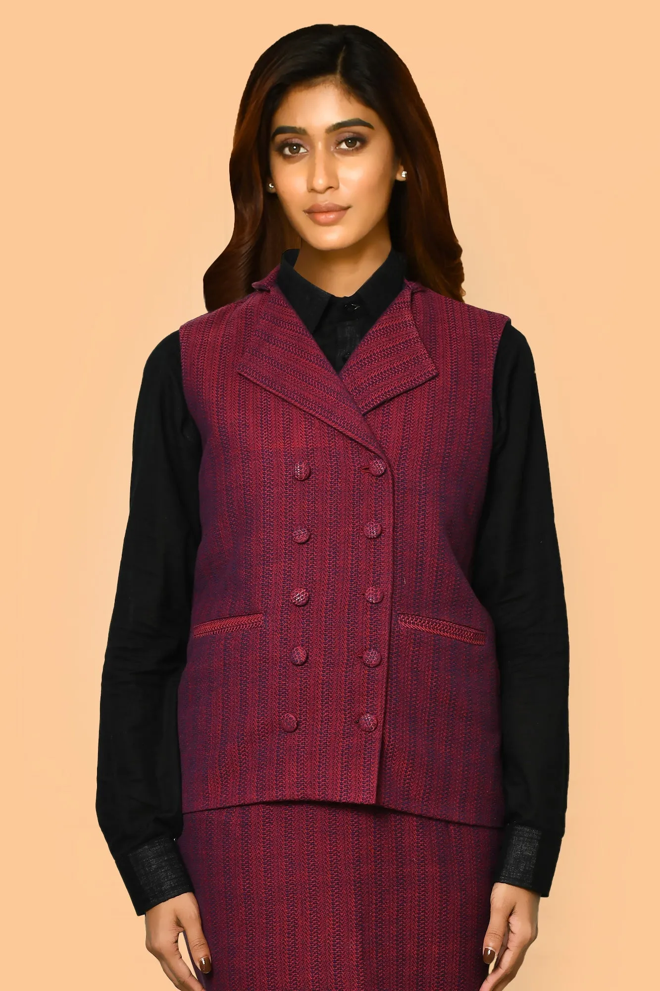 Trisha Handloom Pure Cotton Waist-Coat