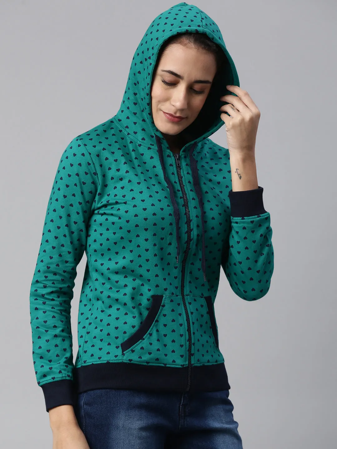 TYRA COTTON SWEATSHIRT WITH HOOD