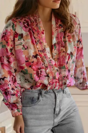 What A Lovely Day Pink Floral Top
