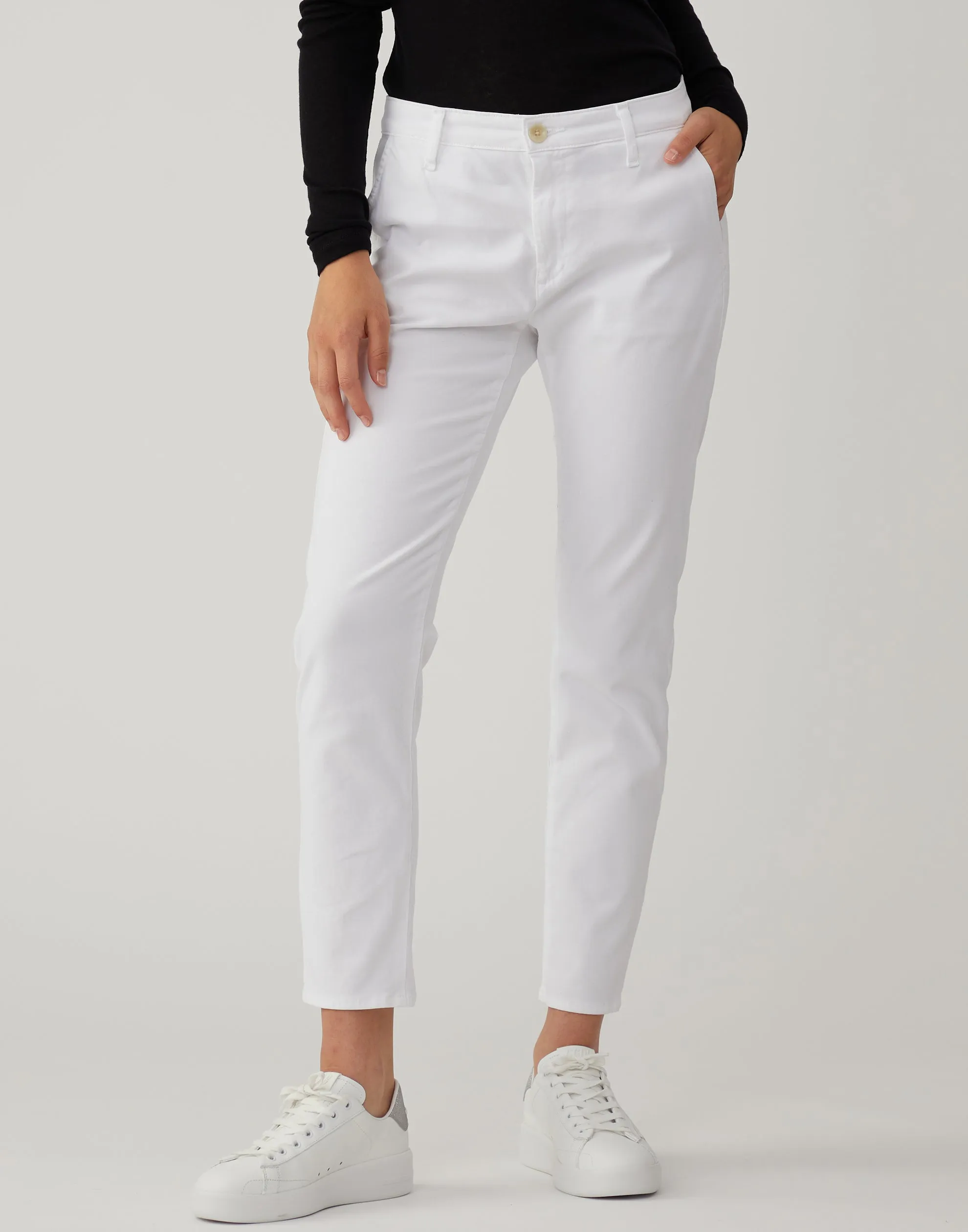 White Caden Tailored Trousers