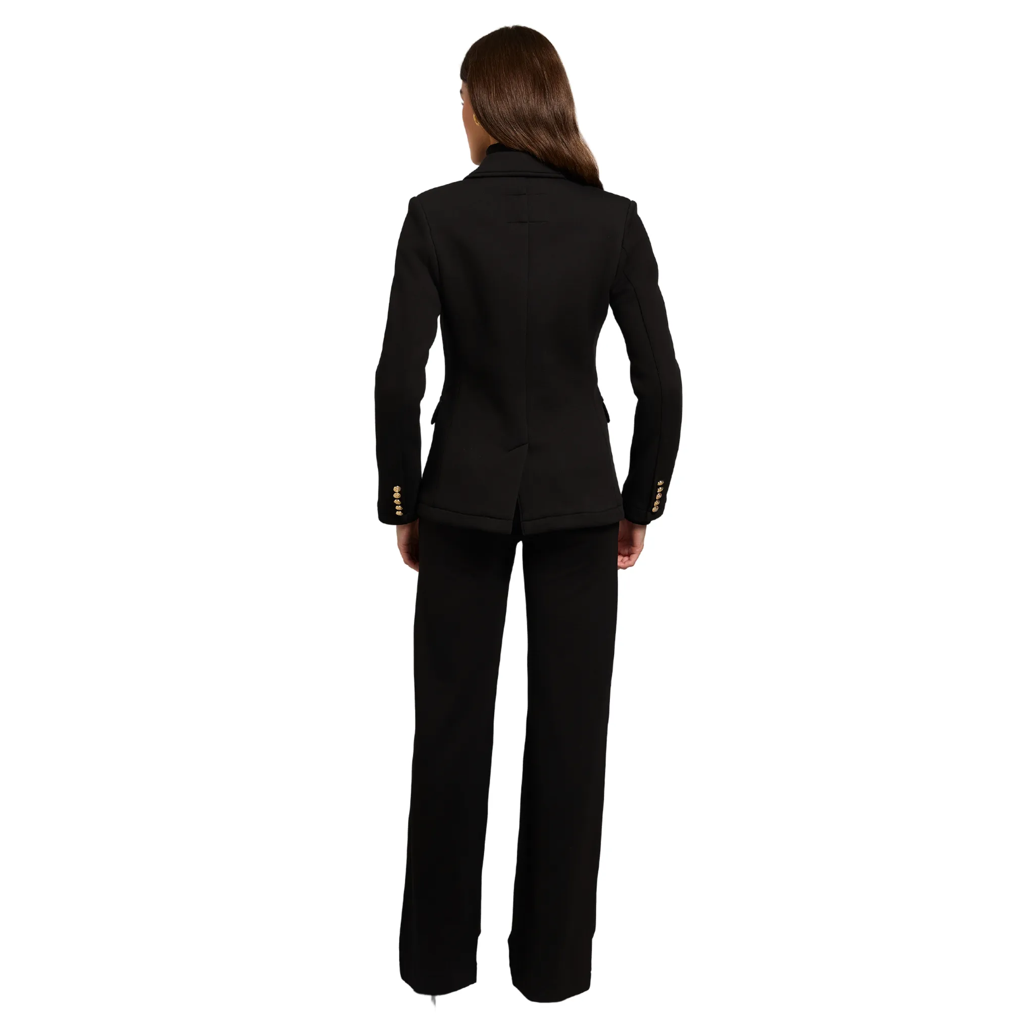 Womens Holland Cooper Black Henley Double Breasted Blazer
