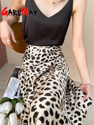 Women's Skirt Leopard Print A-line High Waist
