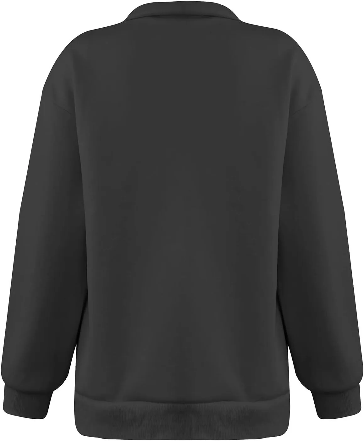 Womens Tops Long Sleeve Half Zip Sweatshirts Solid Color Lapel Pullover Casual Fashion Blouse Trendy Loose Fit Tops