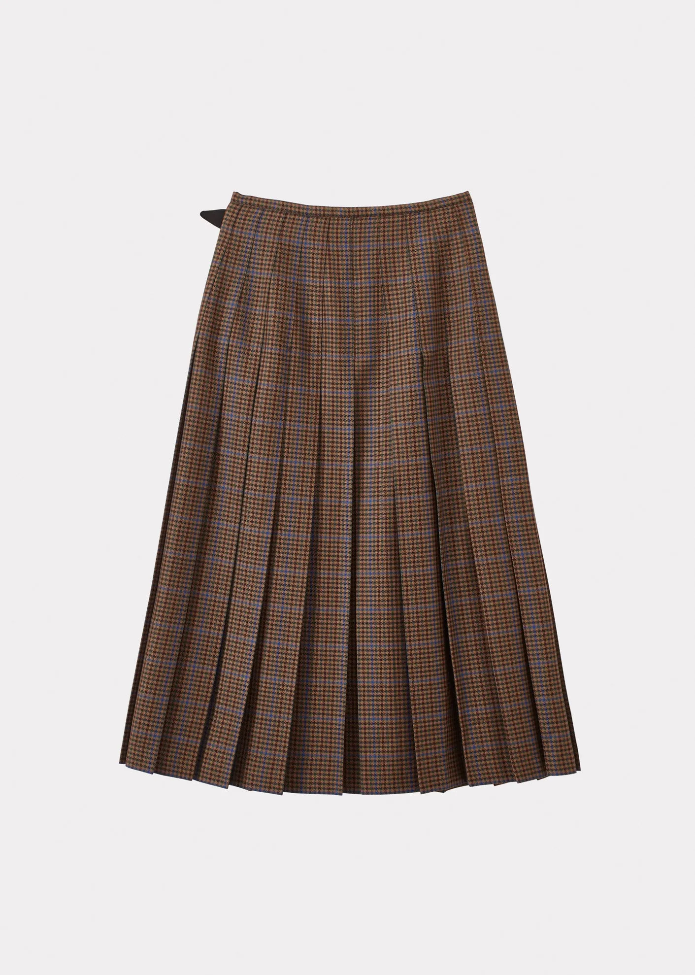 WOMEN'S WOOL KILT - BEIGE TARTAN