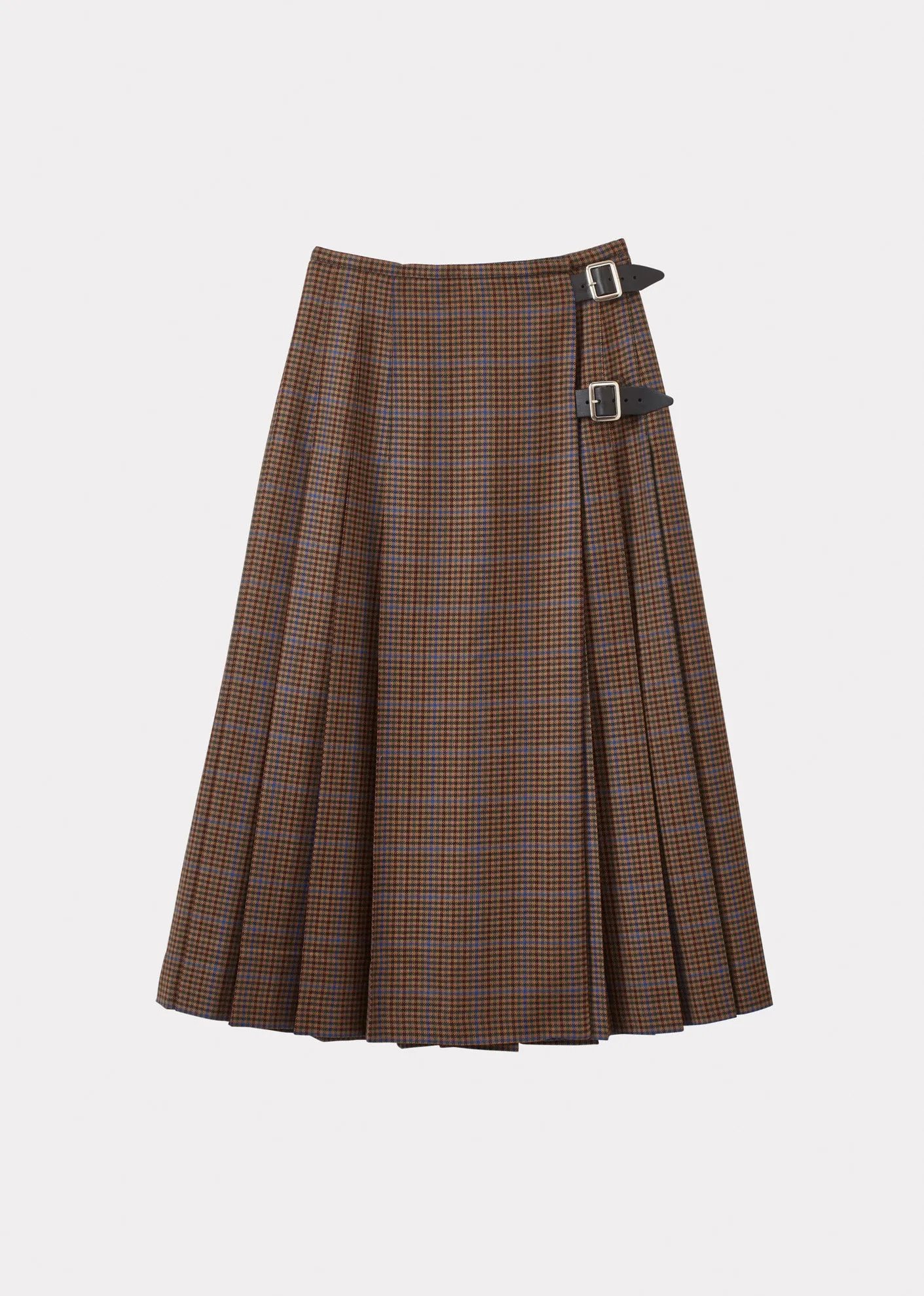 WOMEN'S WOOL KILT - BEIGE TARTAN