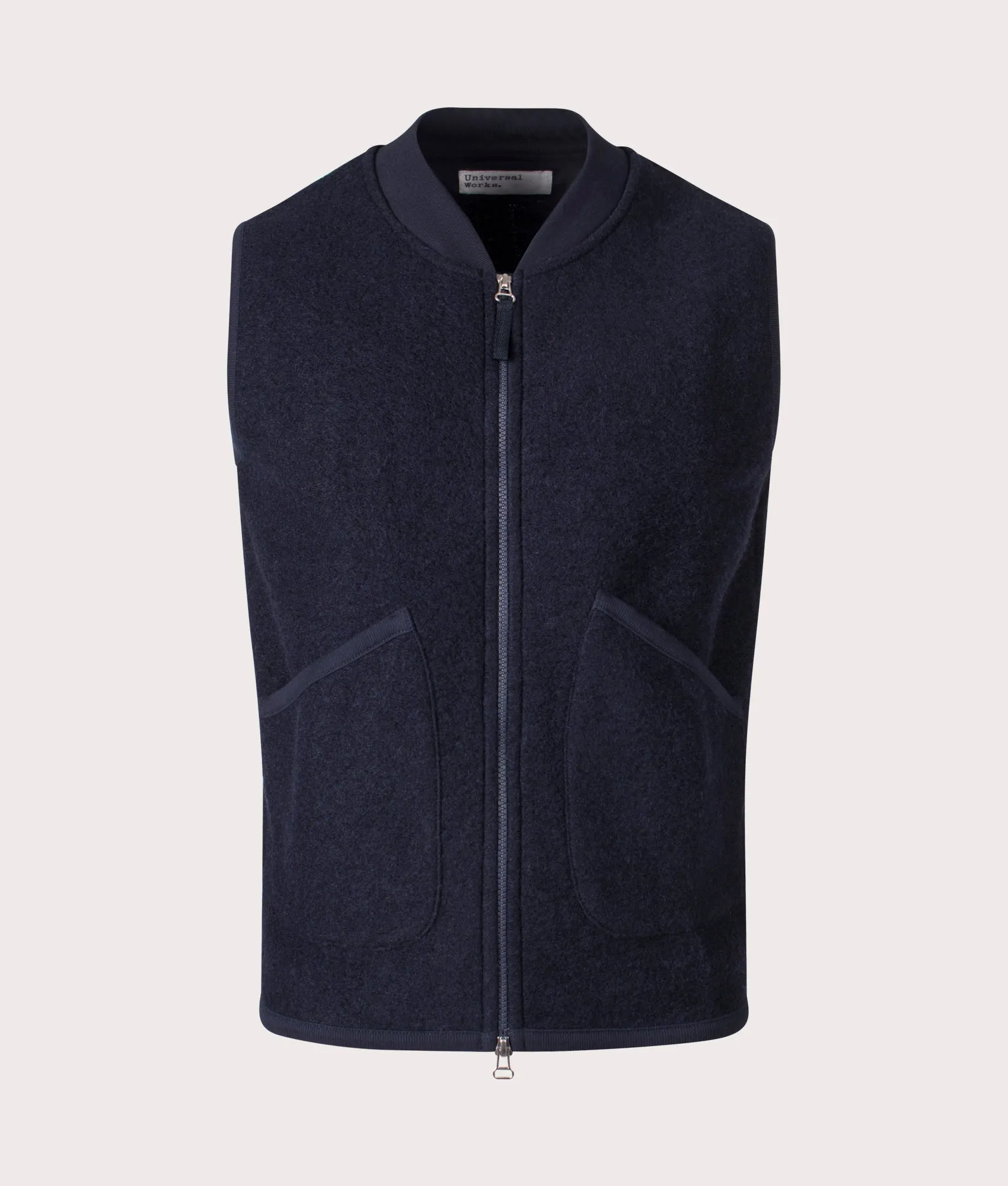 Wool Fleece Zip Through Waistcoat