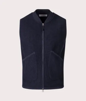 Wool Fleece Zip Through Waistcoat