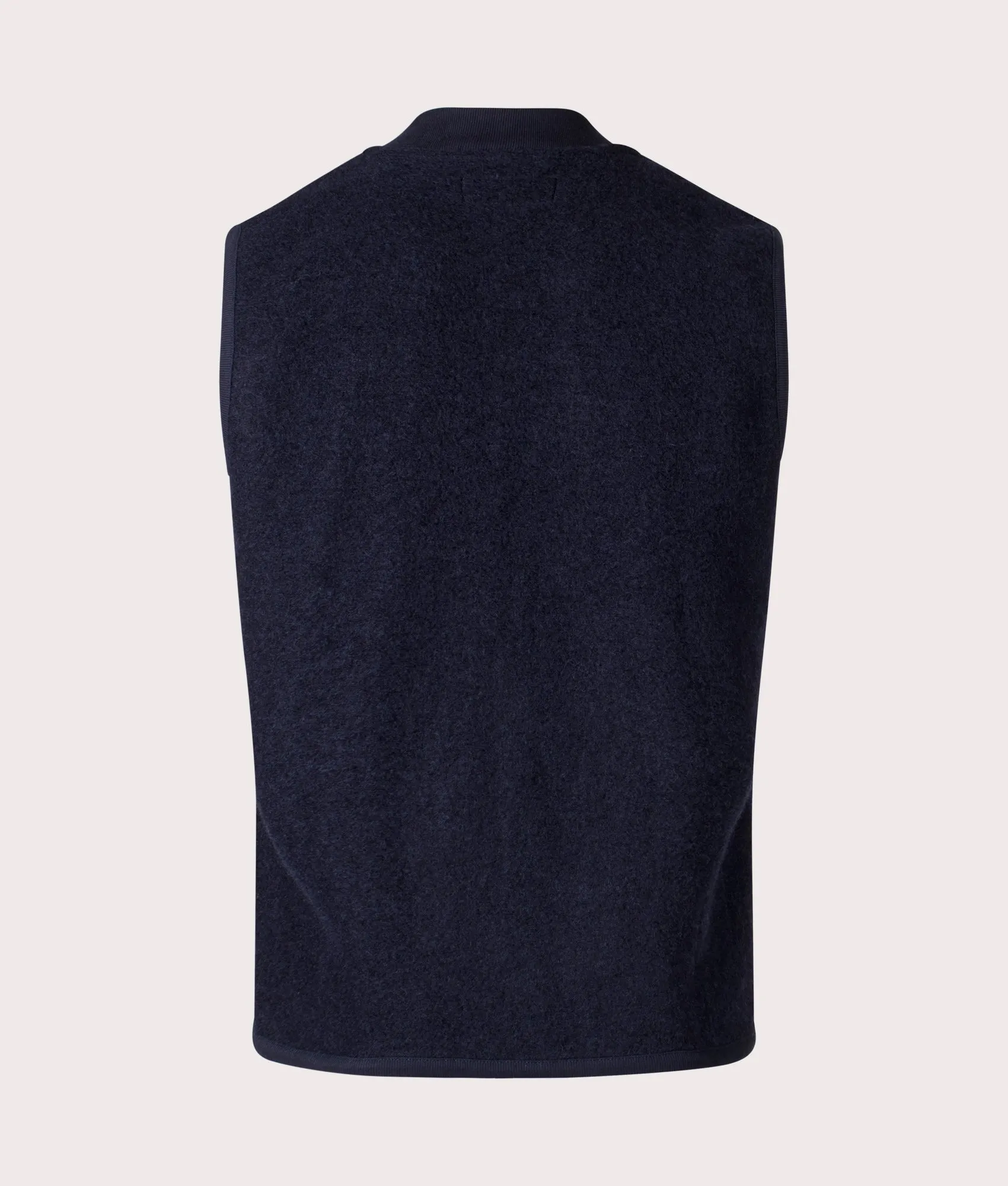 Wool Fleece Zip Through Waistcoat