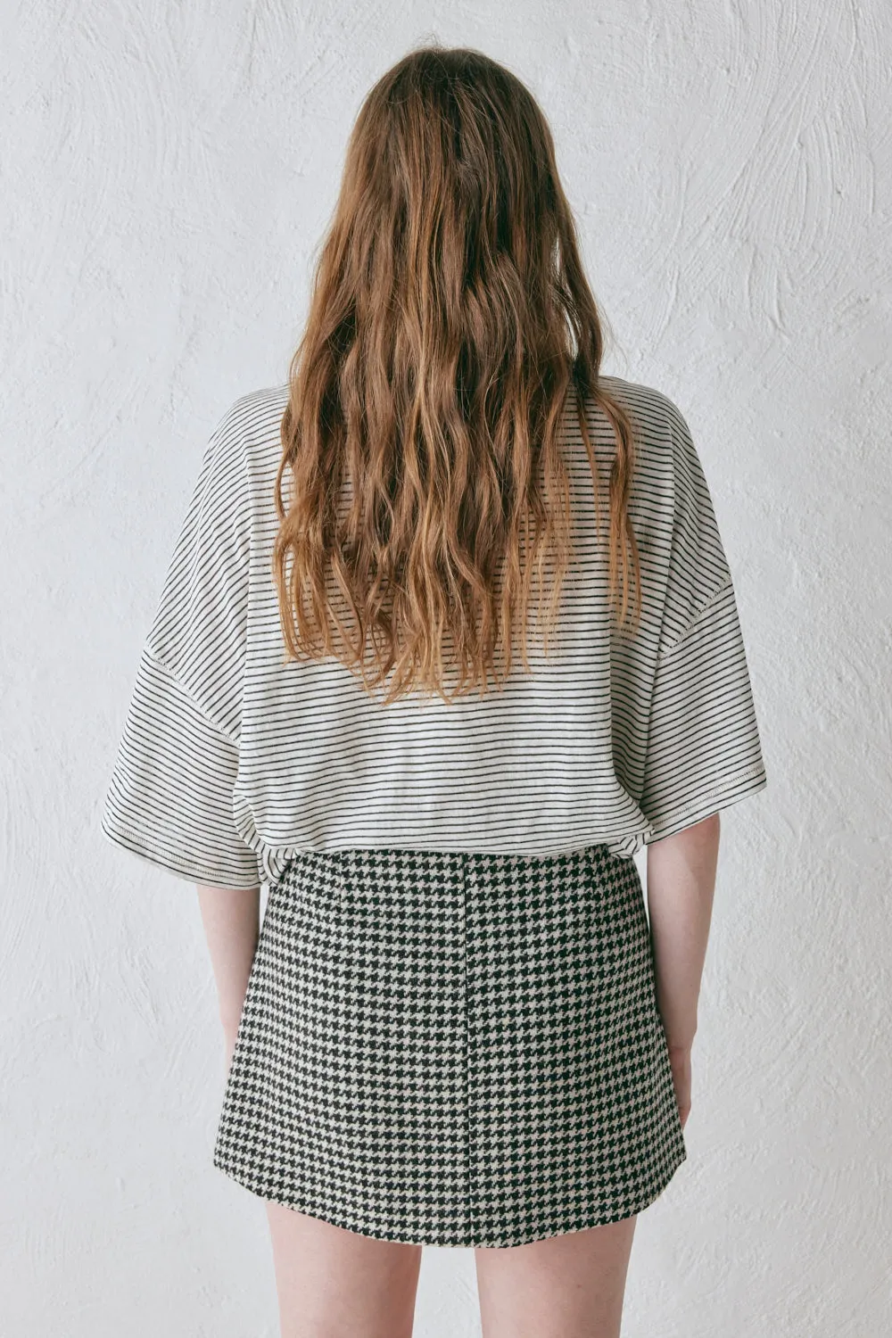 Yana Wool Mini Skirt Houndstooth